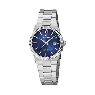 Lotus Women's Analogue Watch In 316l Stainless Steel Silver - Quartz Movement - High Resistance Mineral Crystal - Water Resistant 10 Atm - Calendar
