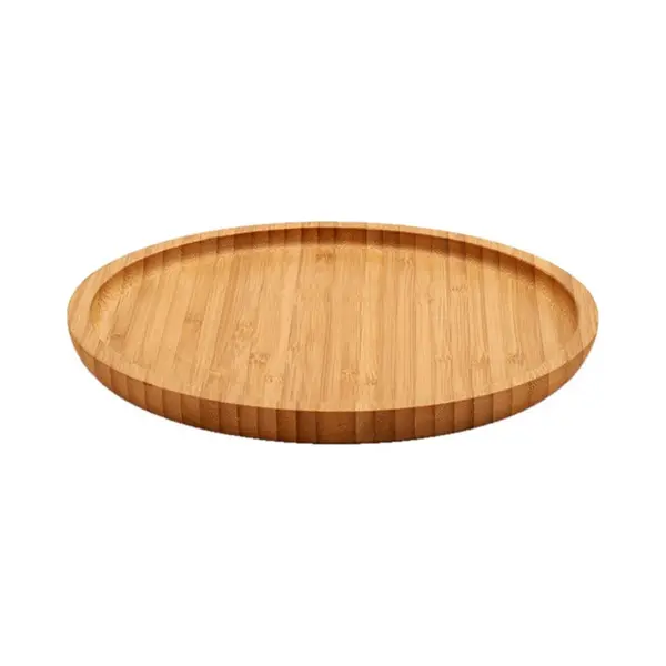 Kinvara Broodplank/serveerplank/hamplank - Bamboe Hout - Rond - 20 Cm - Hapjes Plank thumbnail