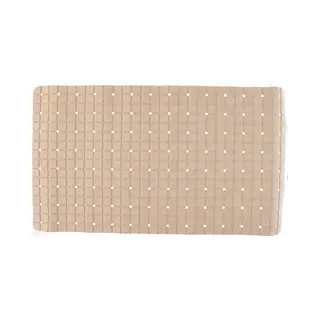 Berilo Badmat/douchemat Beige Vierkant Patroon 69 X 39 Cm - Anti-slip Mat Voor In De Douchecabine