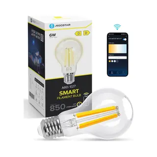 Aigostar Led-Glühbirne - E27 A60-WiFi - Dimmbar Mit Sprachsteuerung Und Intelligenter Dimmung