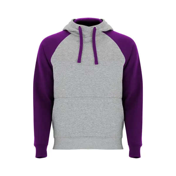 Roly Badet Hooded Sweatshirt RY1058 - Heather Grey 58/Purple 71 - 3XL thumbnail
