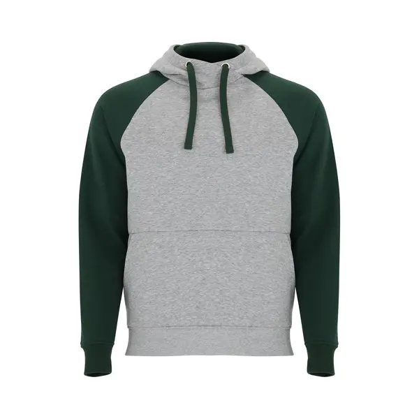 Roly Badet Hooded Sweatshirt RY1058 - Heather Grey 58/Bottle Green 56 - L thumbnail