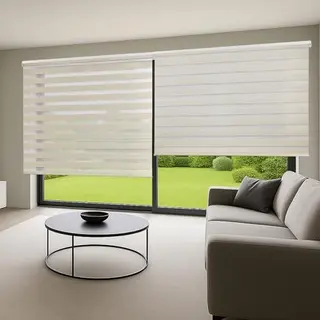 Storesdeco Doppelrollo Mit Bohren 250H X 140B Cm Für Fenster & Türen - Zuverlässiger Lichtschutz & Sichtschutz - Kindersichere Rollos Für Fenster