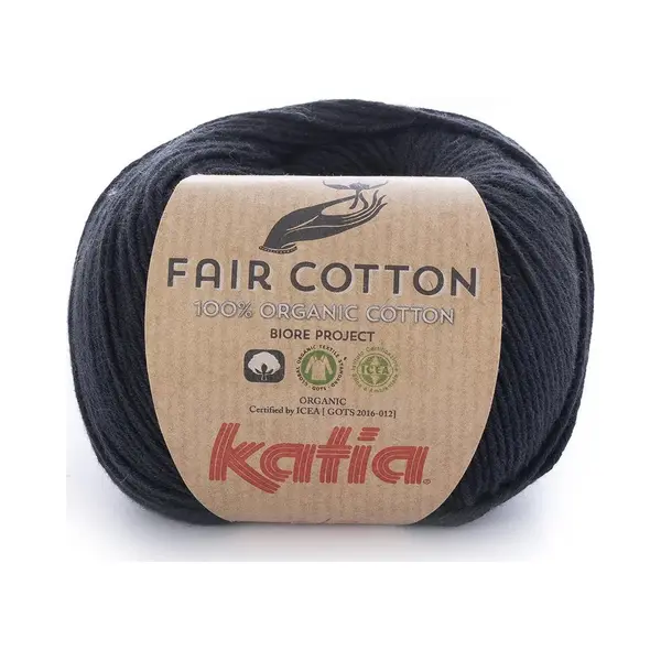 Katia Fair Cotton - 02 Zwart - Biologisch Katoengaren thumbnail