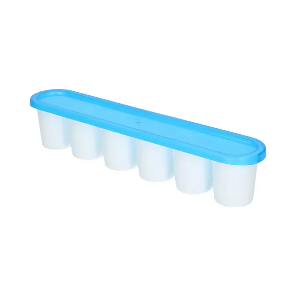 Plasticforte Forte Plastics Grote Ijsblokjes/ijsklontjes Vormen - Met Deksel - Blauw - 30 X 6 Cm - Xxl thumbnail