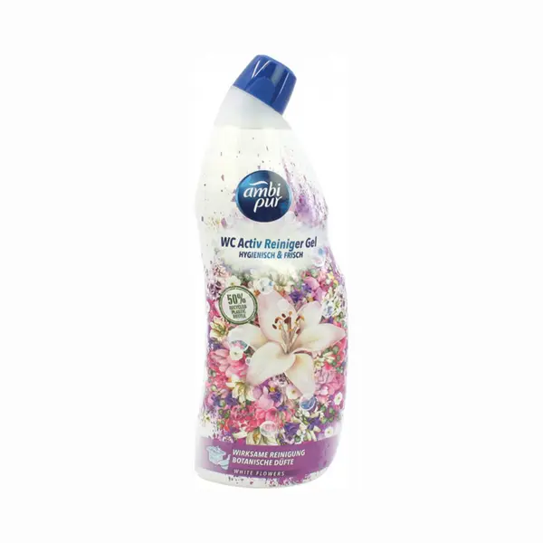 Ambi Pur Wc Aktiv Reiniger Gel White Flowers 750ml (1er Pack) thumbnail