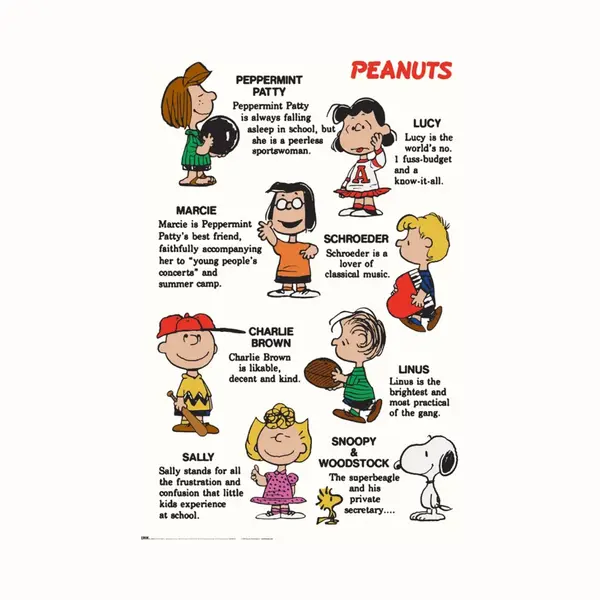 Grupo Erik Poster Snoopy - Characters 61x91, 5cm thumbnail