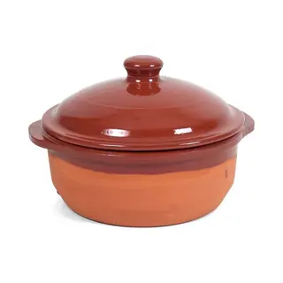 Gerimport Salamanca Ovenschaal - Met Deksel - 20 X 14 Cm - Steen - Braadpannen - Spaans Aardewerk