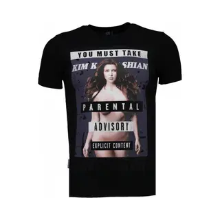 Local Fanatic Kim Kardashian - Rhinestone T-shirt - Zwart