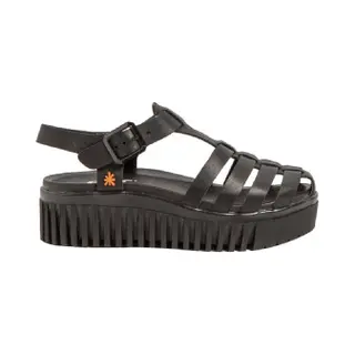 Artvoor Vrouwen. 115752101003_001 Leren Sandalen 1575 Brighton Zwart (39), Leer, 3 Tot 5 Cm, Gesp, Casual