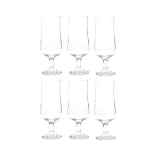 Alessandro Bierglazen Cerveza - 6x Stuks - Voetglas - 400 Ml - 7, 5 X 19 Cm - Bierglas