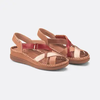 Pikolinos Sandalen In Leer Met Sleehak