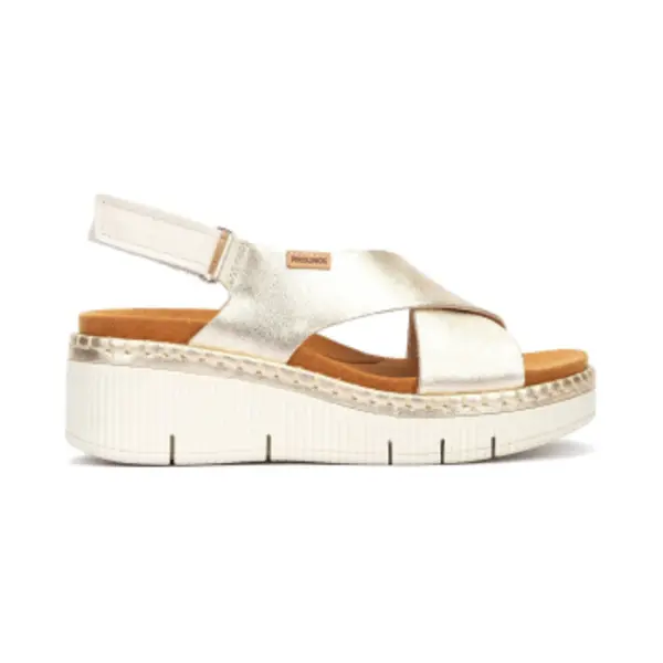 Pikolinos Gomera Leather Wedge Sandals For Lady, Race, 5 Uk thumbnail