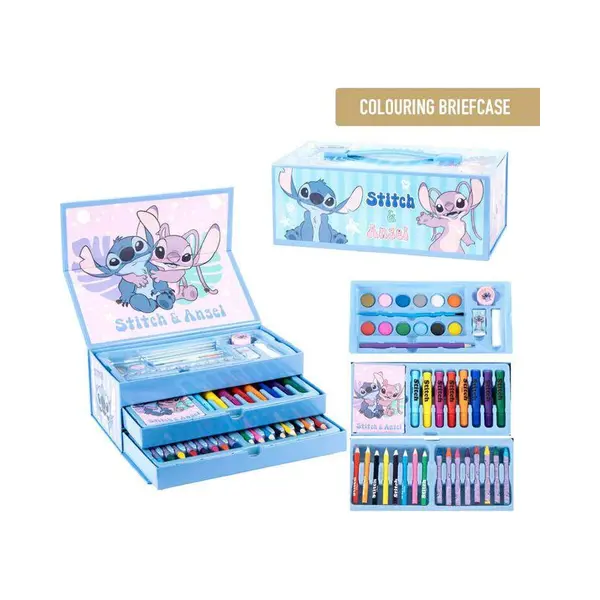 Disney Kreativset Disney Stitch Mal- Und Zeichenkoffer Kreativset Für Kinder Mit Zubehör thumbnail