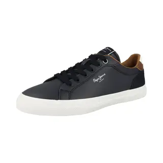 Pepe Jeans Court De Kenton Marineblaue Lederturnschuhe