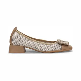 Hispanitasvoor Vrouwen. HV243335 Ballerina's Sidney Bruin (39), Plat, 1 Tot 3 Cm, Geen, Casual