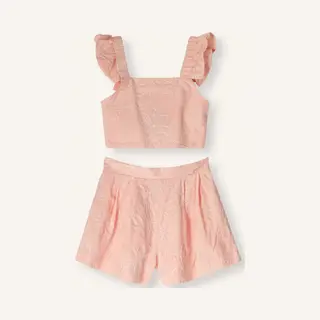 Mayoral Short Set Tops & T-shirts Meisjes - Shirt - Roze - Maat 140