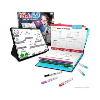 Abacus Brands Pixicade – Kreatives Diy Spielzeug Ab 6 Jahren Erstelle Deine Eigenen Videospiele Mit 5 Markern Und 108-seitigem Designbuch, Zeichnen,