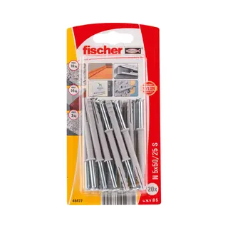 Fischer 45477 Schraubanker/Dübel 20 Stück(e) Schrauben- & Dübelsatz 50 mm