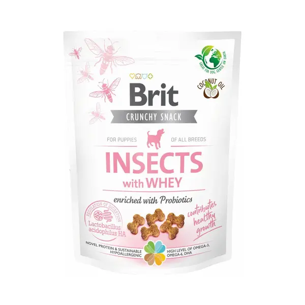 Brit Dog Crunchy Cracker Puppy - Hondensnacks - 6 X Insecten Probiotica 200 G thumbnail
