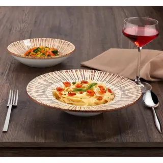 By Bone Pastabord - Legna - Porselein - 25 Cm (400cc) - Set Van 2
