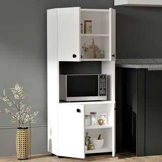 Emob Ayaz Keukenkast | 100% Melamine | Wit - Asir Group - Keuken Magnetronkast - Wit - Mdf