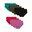 Zwart/rood/lila/turquoise/kaki