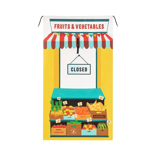 Asir Ophangbare Poppenkast - Poppentheater - Deurspel - Geel - 137x77 Cm thumbnail