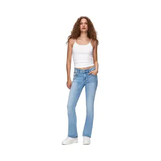 Ltb Jeans Damen Fallon 400 - Bootcut Mid Rise Basic-5-Pocket Light Wash Blau Aus Baumwollgemisch - Größe W26L32