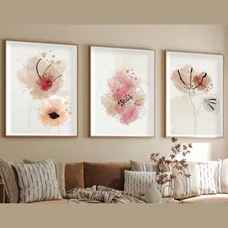 Asir - Decoratief Ingelijst Mdf-schilderij - Veelkleurig - 35 X 2, 5 X 50 Cm (3 Stuks)