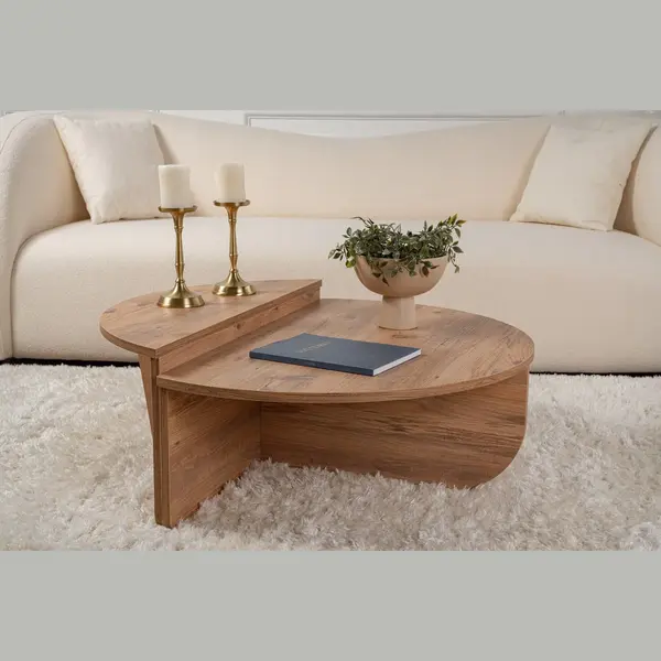 Hanah Home Moderner Design-couchtisch In Zwei Höhen Orion - Natur thumbnail