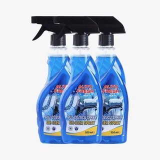 AutoFresh Ontdooispray Voor De Voorruit, 500 Ml, Snelle Werking Tegen Vorst En Ijs, Effectief Tot -40 °C, Voorkomt Opnieuw Bevriezen, Compatibel Met