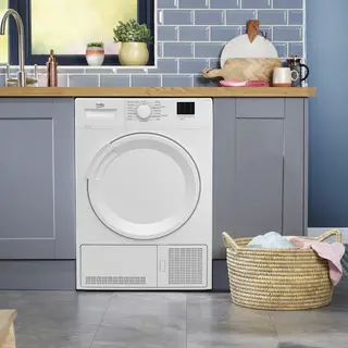 Beko DTLCE80041W 8kg Condenser Tumble Dryer with Sensor Programmes