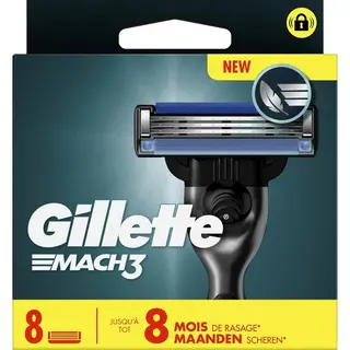 Gillette Mach3 Base Scheermesjes Voor Mannen - 8 Stuks
