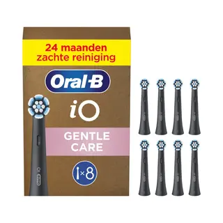 Braun Elektrische Zahnbürste Braun Oral-B Io Gentle Care Schwarz Ersatzbürsten 8er Pack