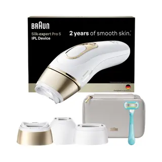 Braun Silk-expert Pro Silk expert Pro 5 Lichtimpulstechnologie (Ipl) Weiß, Gold