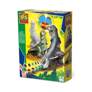 Ses Creative 01283 Gips Gießen T-Rex, Dinosaurier Bastelset für Kinder