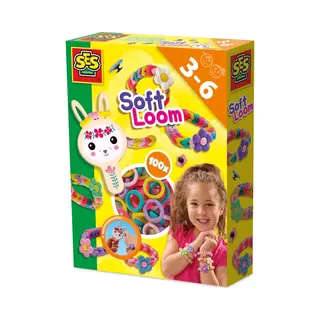 Ses Creative - Bracelets Soft Loom - Kit De Bricolage Pour Enfants - Kit De Rubans Loom - Faire Soi-même Des Bracelets - Avec Poupées En Bois