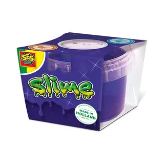 Ses Creative 15044 Lila Slime im Becher 140g - Leuchtender Schleim - Spielzeug - Spielen mit Schleim - Made in Europe - Für Kinder Ab 3 Jahren