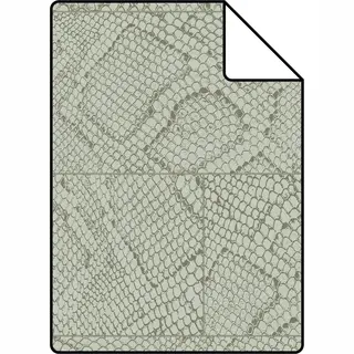 Proefstaal Origin Wallcoverings Behang Tegelmotief Met Slangenprint Kiezelgrijs - 53 Cm X 10.05 M - 347784-S