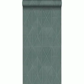 ESTAhome Behang Origami Motief Petrolblauw - 53 Cm X 10.05 M - 148712