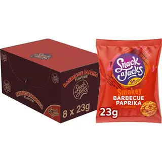 Snack A Jacks Crispy Barbecue Paprika - Tussendoortje - 8 X 23 Gram
