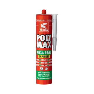 Poly Max Fix 1seal Express Klebemasse Grau Transparent Griffon Kartusche 300 Gr - 6307750
