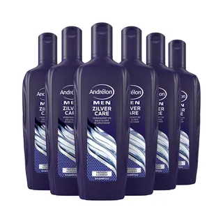Andrélon Zilver Care Men Shampoo - 6 X 300 Ml - Voordeelverpakking