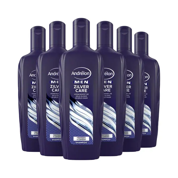 Andrélon Zilver Care Men Shampoo - 6 X 300 Ml - Voordeelverpakking thumbnail