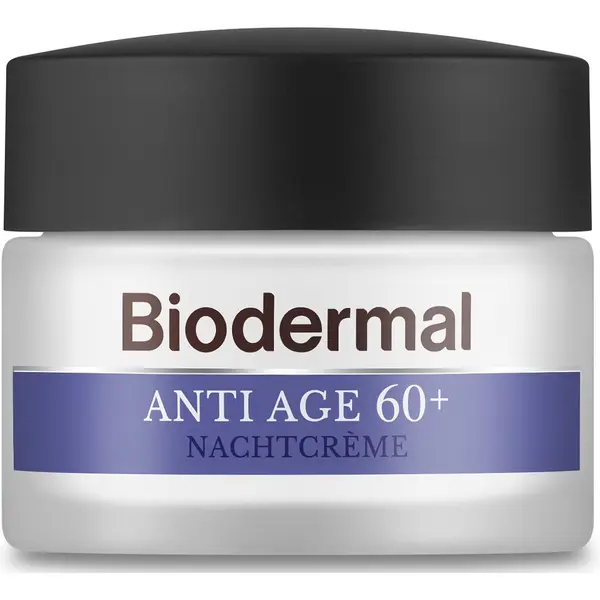 Biodermal Anti Age Nachtcrème 60+ - Nachtcrème Met Niacinamide&sheaboter - Voedt En Hydrateert Intensief - Nachtcreme Anti Rimpel Voor Vrouwen - thumbnail