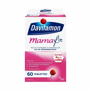 Davitamon Compleet Mamafit - Multivitamine Voor Na De Zwangerschap - Helpt Je Om Aan Te Sterken Na De Bevalling - Met Ijzer En Vitamine D3 - 60