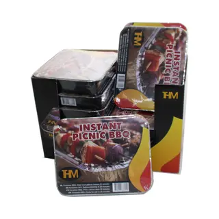 Thm Instant Bbq - Wegwerp Barbecue -12 Stuks - Grill Oppervlak 27 X 22 Cm