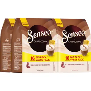 Senseo Cappuccino Koffiepads - Intensiteit 2/9 - Voordeelverpakking 4 X 16 Pads