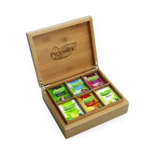 Pickwick Houten Theedoos - Geschenkset - Cadeau Idee - 6 Veschillende Smaken - 60 Theezakjes